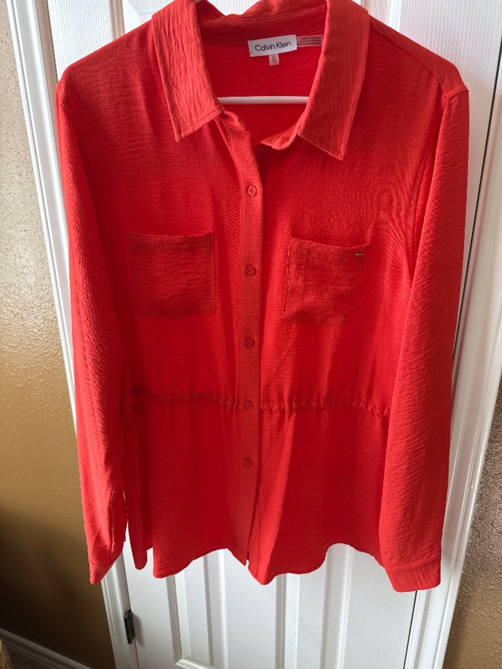 Orange Calvin Klein Shirt